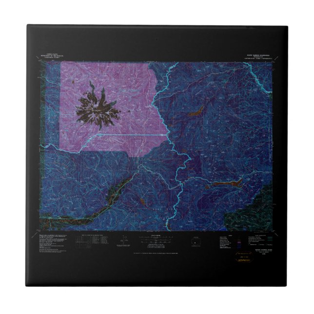USGS Topo Map Washington Staat WA Mount Rainier 24 Fliese (Vorderseite)