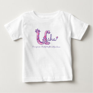 Usha Mädchenname & Bedeutung U Monogramm Shirt