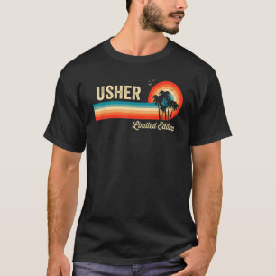 Usher Birthday Retro Vintag Men Vater T-Shirt