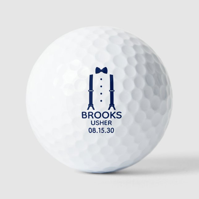Usher Blue Bow Krawatte Golfball (Vorderseite)