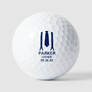 Usher Blue Krawatte Golfball