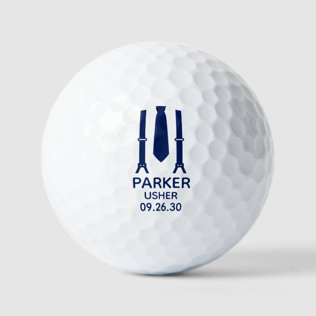 Usher Blue Krawatte Golfball (Vorderseite)