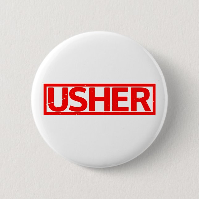 Usher-Briefmarke Button (Vorderseite)