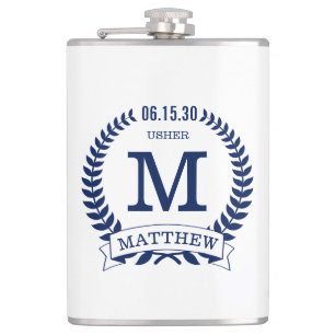 Usher Initials Flachmann