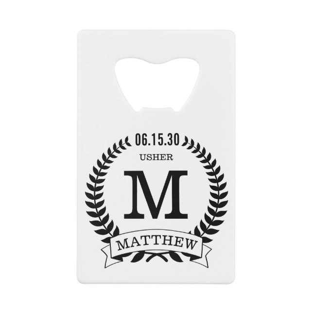 Usher Initials Geldbeutel Flaschenöffner (Vorderseite)