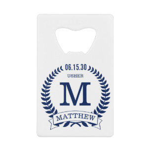 Usher Initials Geldbeutel Flaschenöffner