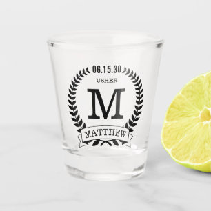 Usher Initials Schnapsglas