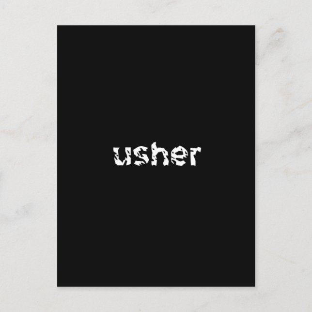 Usher Postkarte (Vorderseite)