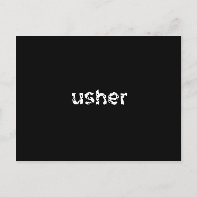 Usher Postkarte (Vorderseite)
