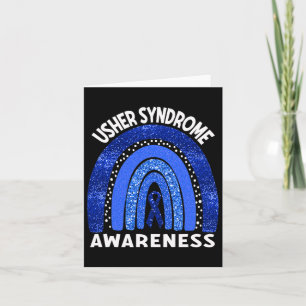Usher Syndrome Awareness Blue Rainbow Karte