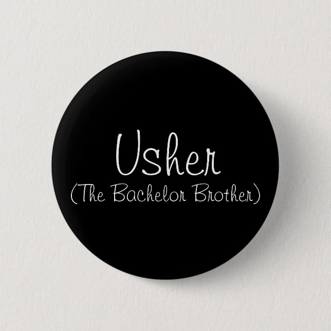 Usher (The Bachelor Brother) Button (Vorderseite)