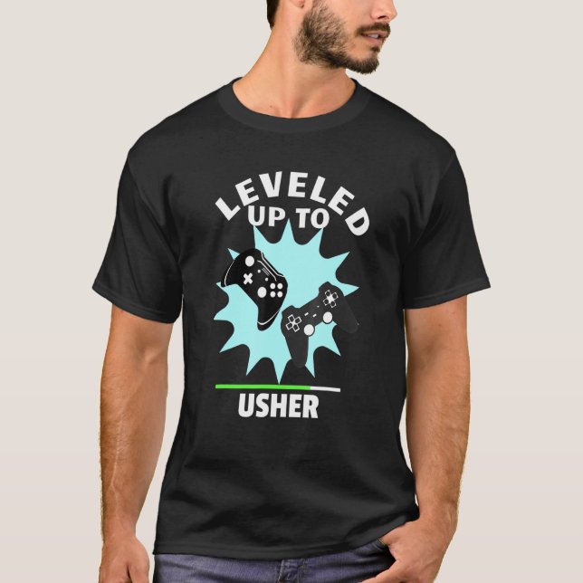 Usher Wedding Leveled Up Gamer T-Shirt (Vorderseite)