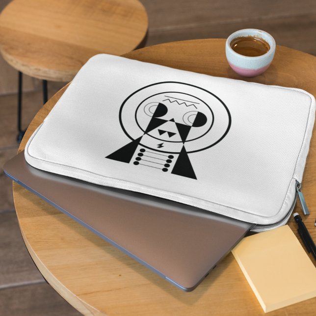 Ushi Zodiac Symbol - Geometrisches Ox Laptopschutzhülle (Powered by purpose - Ushi zodiac sleeve for smart, steady moves.)