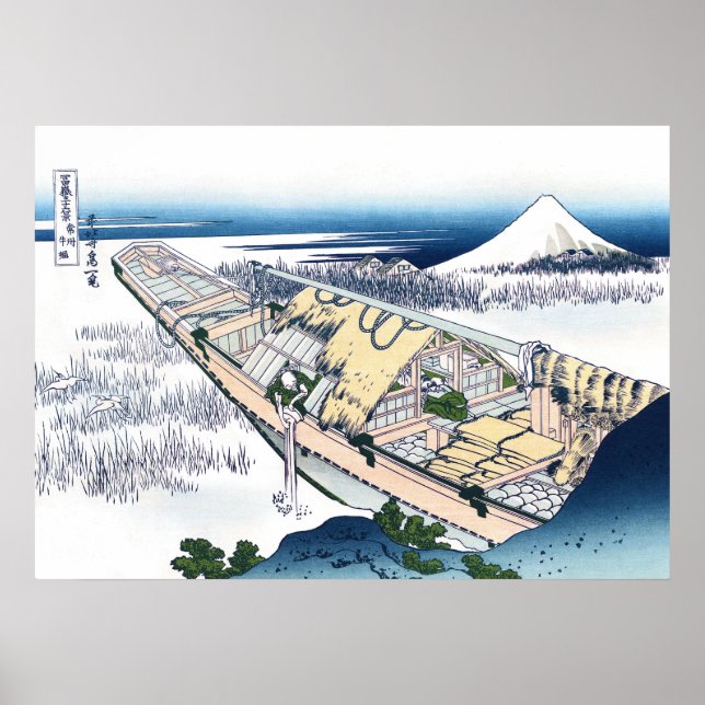 Ushibori in der Provinz Hitachi Poster (Vorne)