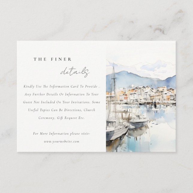 Ushuaia, Argentina Landscape Wedding Detail Begleitkarte (Vorderseite)