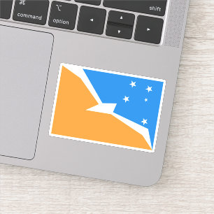 Ushuaia, Flagge von Tierra del Fuego Aufkleber