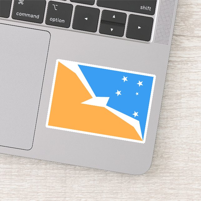 Ushuaia, Flagge von Tierra del Fuego Aufkleber (Detail)