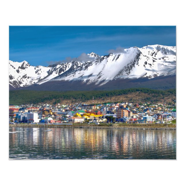 Ushuaia Panorama-Fotografie Fotodruck (Vorne)