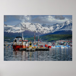 Ushuaia View, Tierra del Fuego Patagonia Argentini Poster