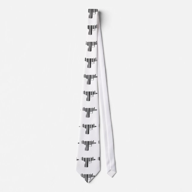 USI BAR CODE Gun Barcode Muster Design Krawatte (Vorderseite)