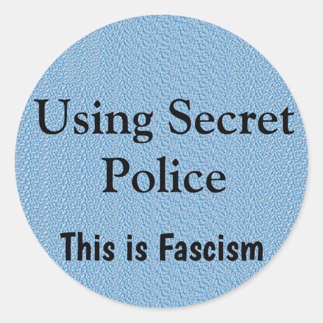 Using Secret Police Runder Aufkleber (Vorderseite)