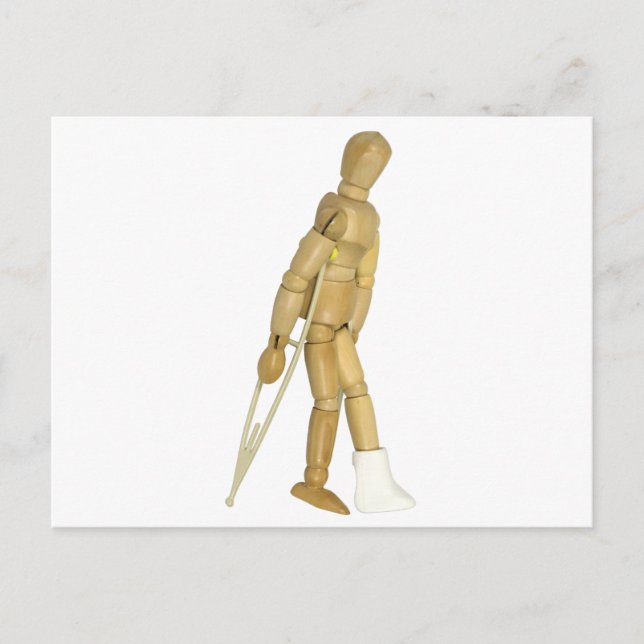 UsingCrutches031910 Postkarte (Vorderseite)