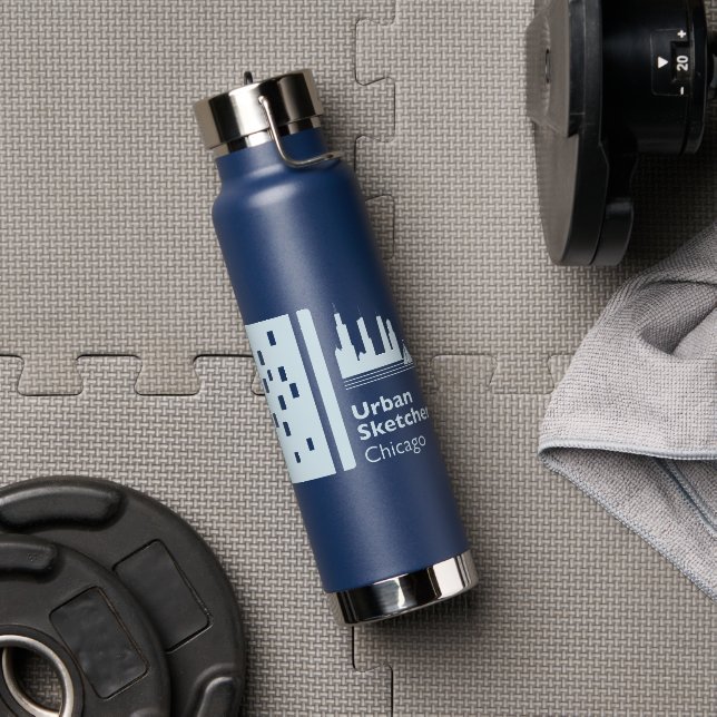 Usk Chicago  Trinkflasche (Fitnesstudio (gedreht))
