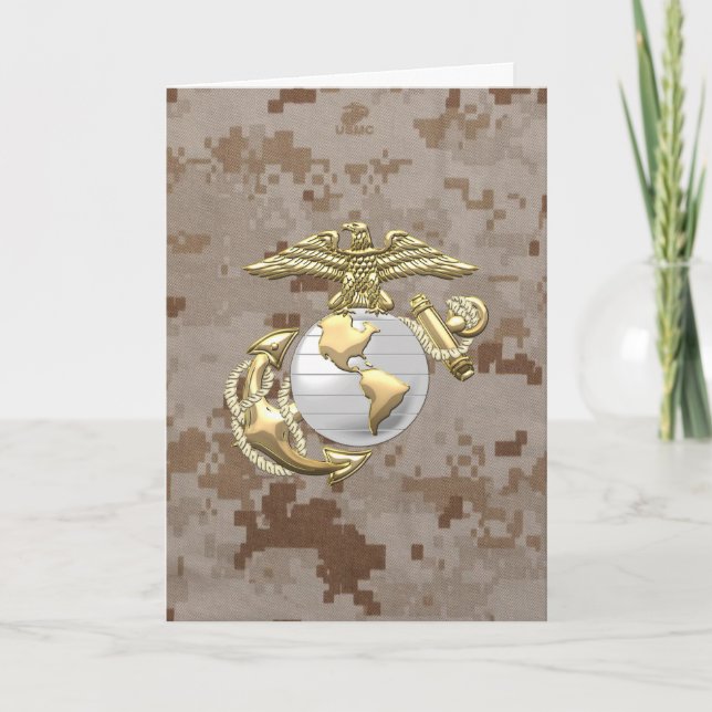 USMC Adler, Globe & Anchor (EGA) [3D] Karte (Vorderseite)