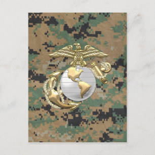 USMC Adler, Globe & Anchor (EGA) [3D] Postkarte