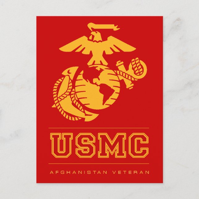 USMC Afghanistan Veteran Postkarte (Vorderseite)