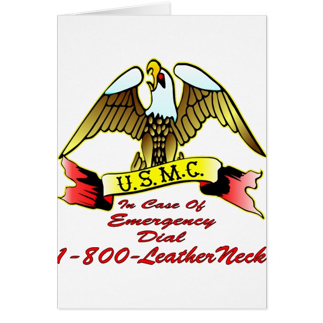 USMC bei Notrufnummer 1-800-LeatherNeck (Vorne)