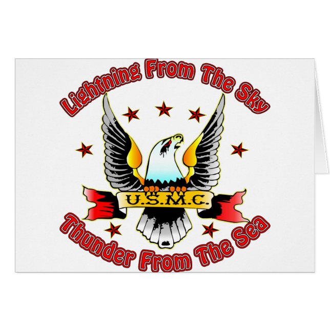 USMC Blitze aus dem Himmel Donner aus dem Meer (Vorderseite (Horizontal))