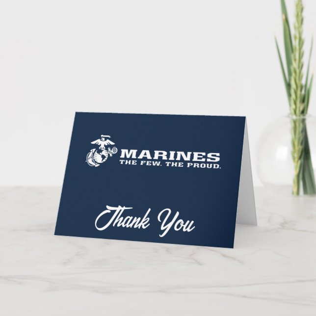 USMC Das Wenige Das stolze Logo - Weiß Dankeskarte (Vorderseite)