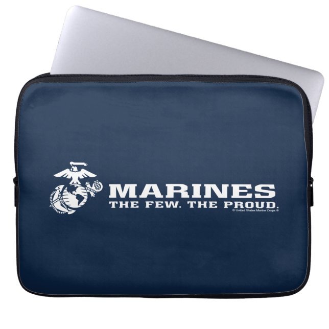USMC Das Wenige Das stolze Logo - Weiß Laptopschutzhülle (Vorderseite)