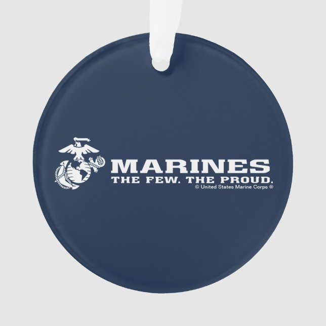 USMC Das Wenige Das stolze Logo - Weiß Ornament (Vorderseite)