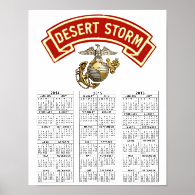USMC DESERT STORM VETERAN POSTER (Vorne)