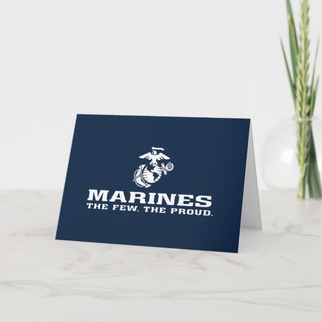 USMC Die wenigen, die das Logo Stack - Weiß (Vorderseite)