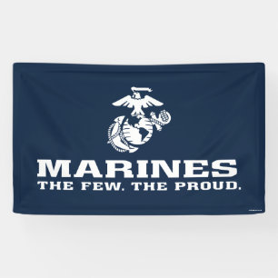 USMC Die wenigen, die das Logo Stack - Weiß Banner