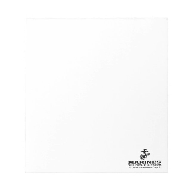 USMC "Die wenigen, die stolz" gestapelte schwarze  Notizblock (Vorderseite)