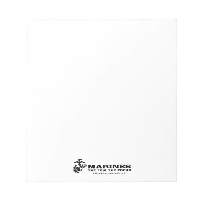 USMC "Die wenigen, die stolz" gestapelte schwarze  Notizblock (Vorderseite)