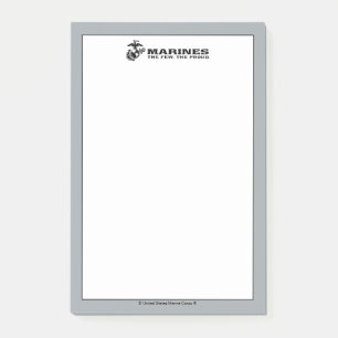 USMC "Die wenigen, die stolz" gestapelte schwarze  Post-it Klebezettel