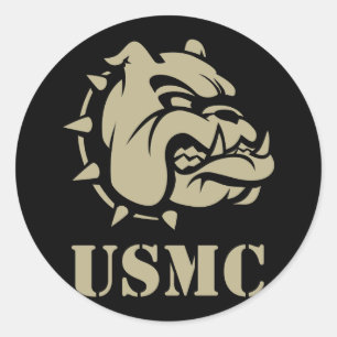 USMC Dog Runder Aufkleber