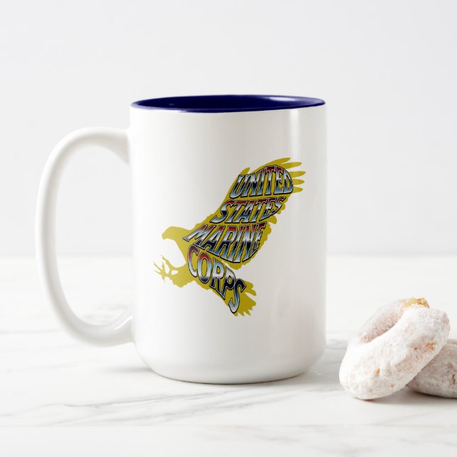 USMC Eagle-Tasse Zweifarbige Tasse (Mit Donut)
