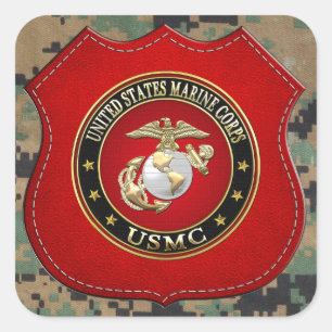 USMC EGA [Special Edition] [3D] Quadratischer Aufkleber