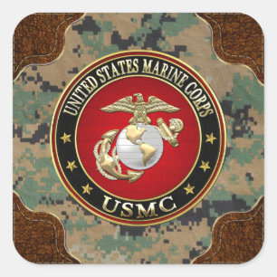 USMC EGA [Special Edition] [3D] Quadratischer Aufkleber