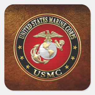 USMC EGA [Special Edition] [3D] Quadratischer Aufkleber