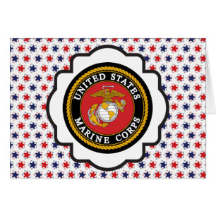USMC Emblem mit roten weißen und blauen Sternen