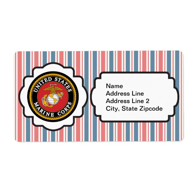 USMC Emblem mit roten, weißen und blauen Streifen (Vorne)