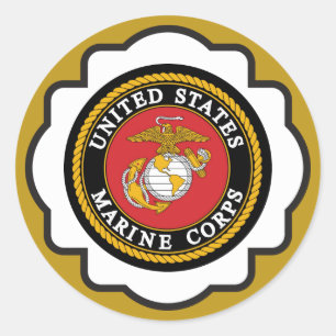 USMC Emblem Runder Aufkleber