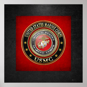 USMC-Emblem [Special Edition] [3D] Poster